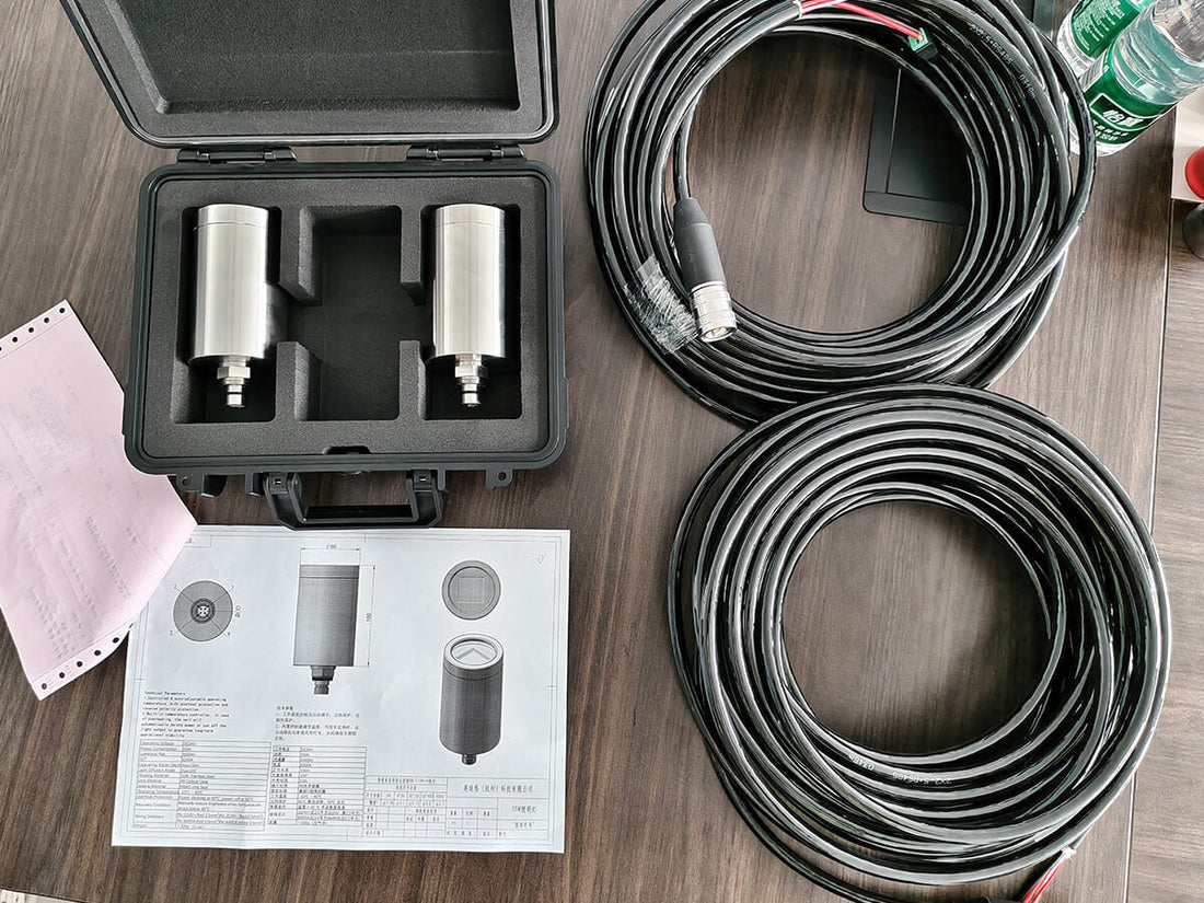 Custom subsea LED light stainless steel housing 150m depth rating