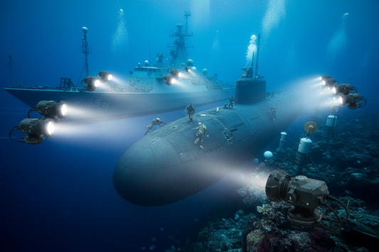 The application of underwater lighting fixtures in the fields of defense and security