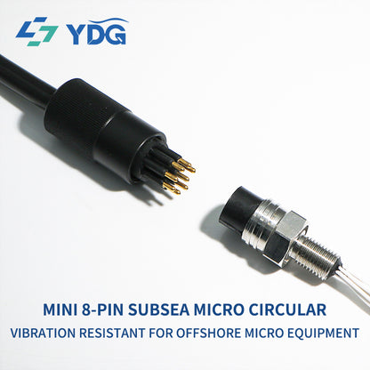 8-pin subsea micro circular connector, connector component detail