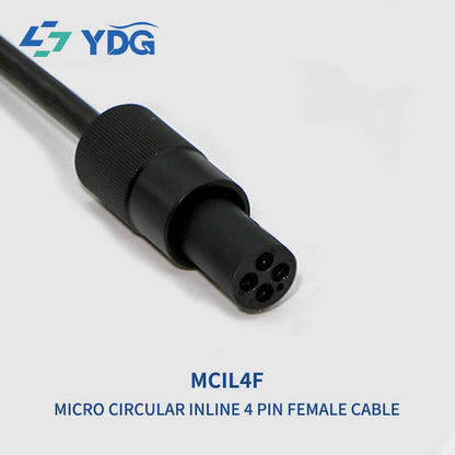 MCIL4F 4-Pin Female In-Line Cable Subsea Connector with Flexible Synthetic Rubber Jacket