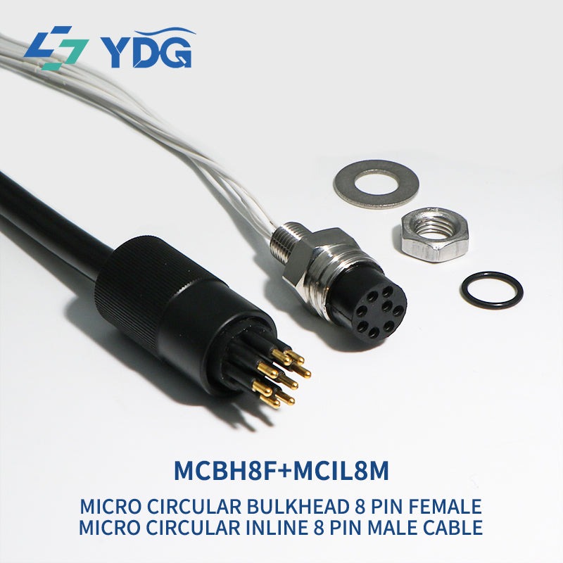 MCBH8M and MCIL8F 8-pin subsea connector pair