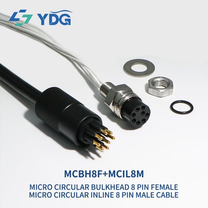 MCBH8M and MCIL8F 8-pin subsea connector pair