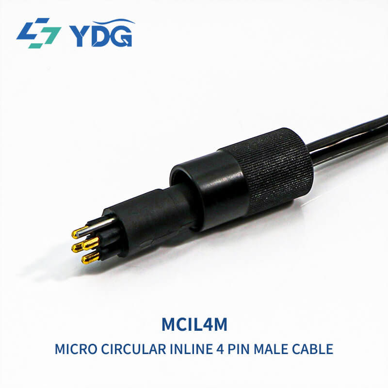 MCIL4M 4-Pin Male In-Line Cable Subsea Connector with Flexible Synthetic Rubber Jacket