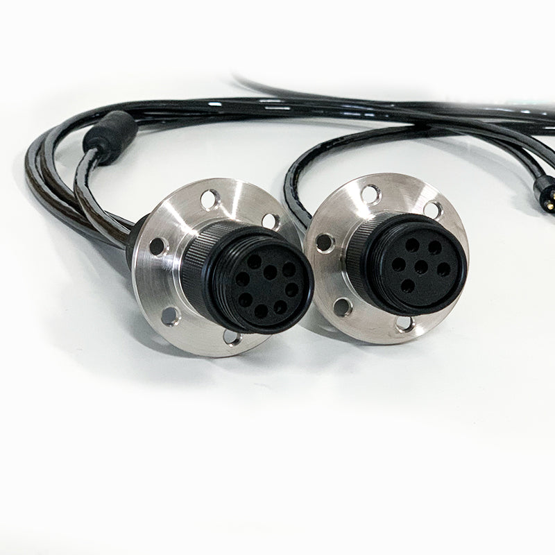 Watertight flange connector for underwater cabin penetration installation