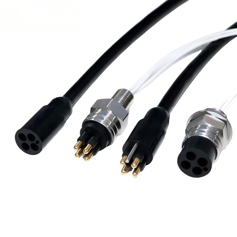 Watertight micro-D connector for marine scientific research and oil drilling