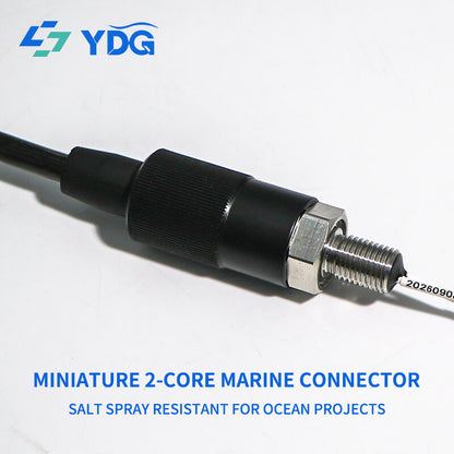 MCIL2M male to MCIL2F female 2-pin inline subsea connector assembly