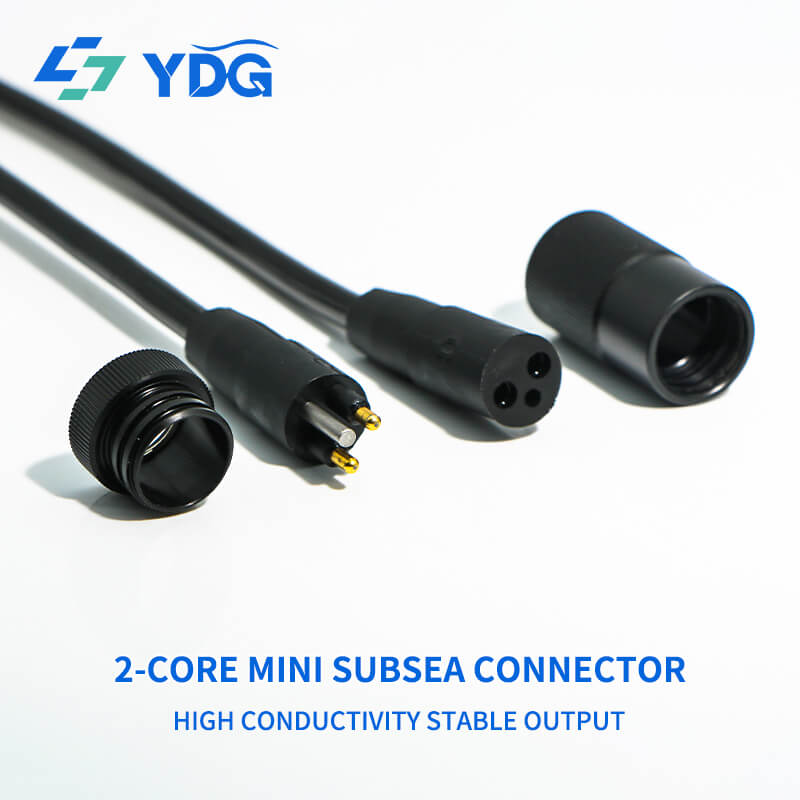 MCIL2M male to MCIL2F female 2-pin inline subsea connector assembly