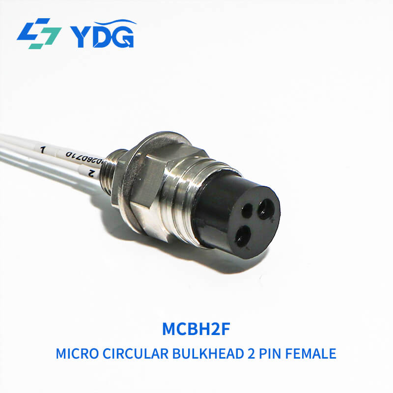 MCBH2F 2-pin male bulkhead subsea connector with stainless steel shell