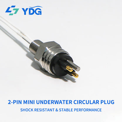 MCBH2M 2-pin male bulkhead subsea connector with stainless steel shell