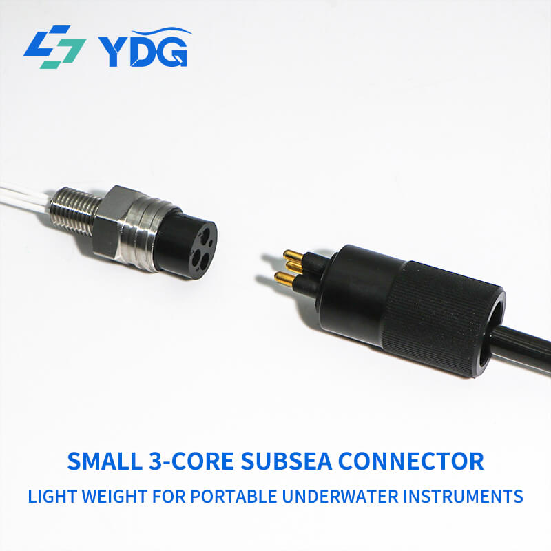 3-pin male inline cable connector and matching female inline connector