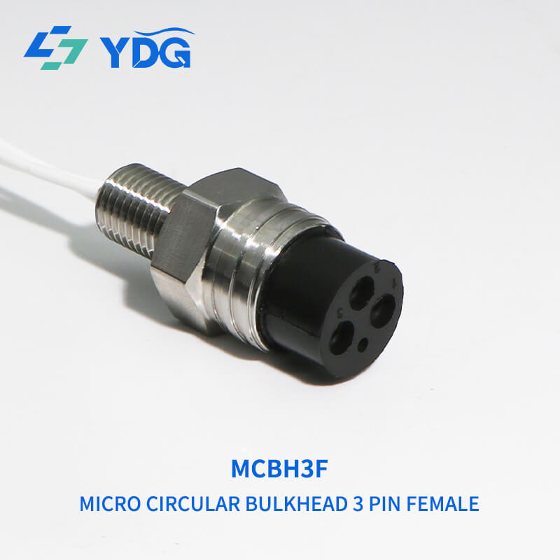 MCBH3F female 3-pin bulkhead connector with three socket openings